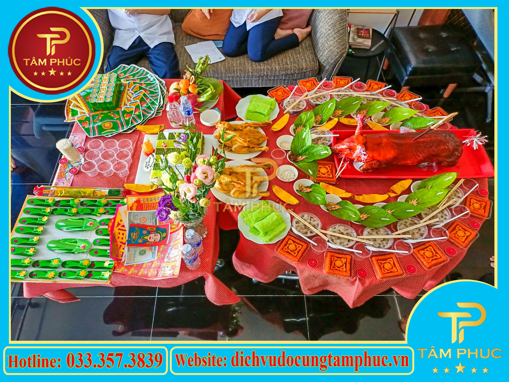 Chuẩn bị mâm cúng đầy tháng bé trai truyền thống
