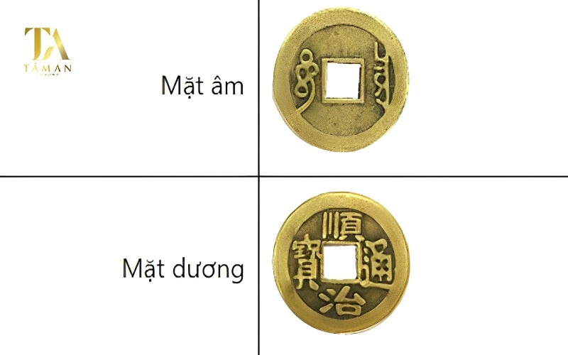 Đồng xu dùng để văn khấn xin đài âm dương, thể hiện mặt âm dương