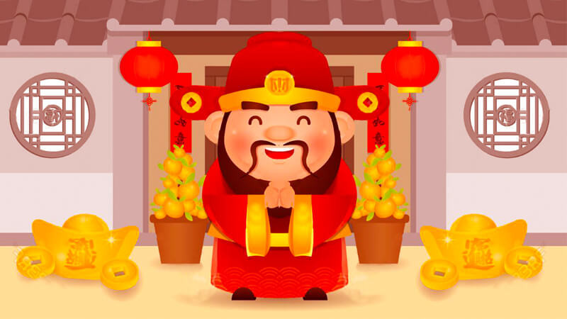 Gia chủ chuẩn bị tươm tất khi thực hiện nghi thức cúng vía Thần Tài, thể hiện sự thành kính và trang nghiêm