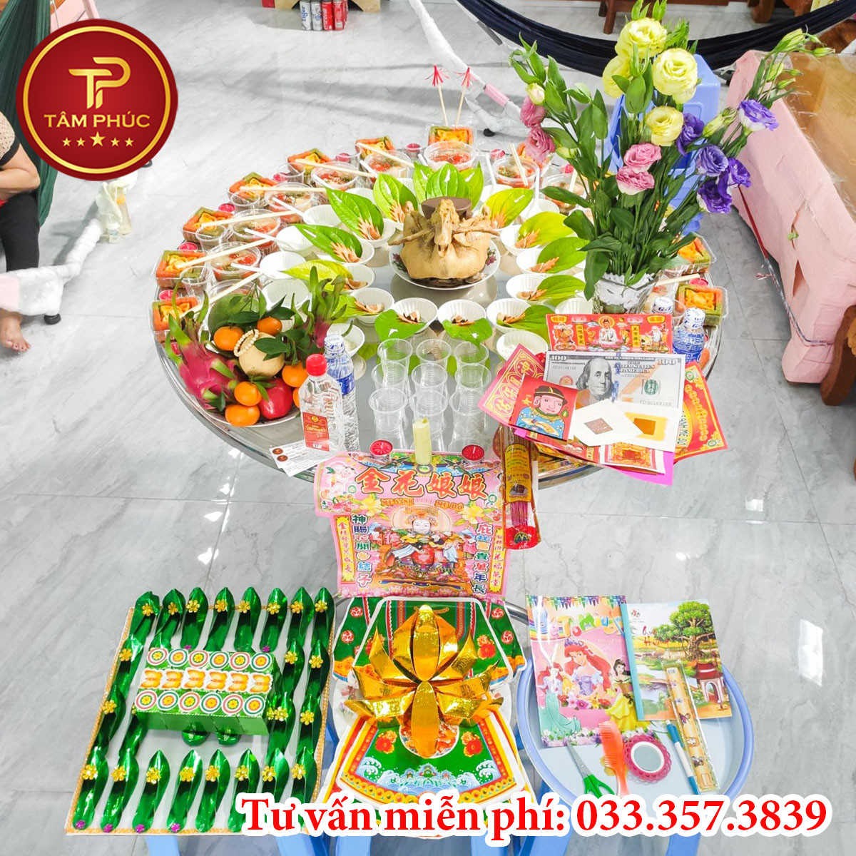 Lễ vật cúng thôi nôi bé gái đầy đủ