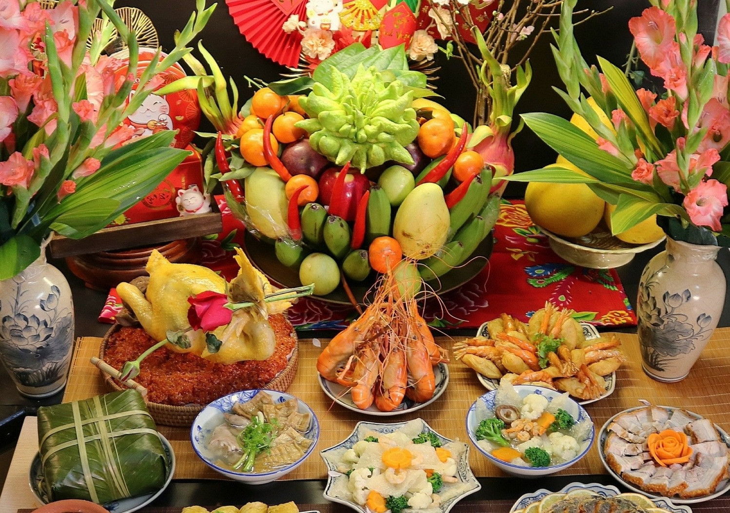 mâm cúng mùng 1 gia tiên