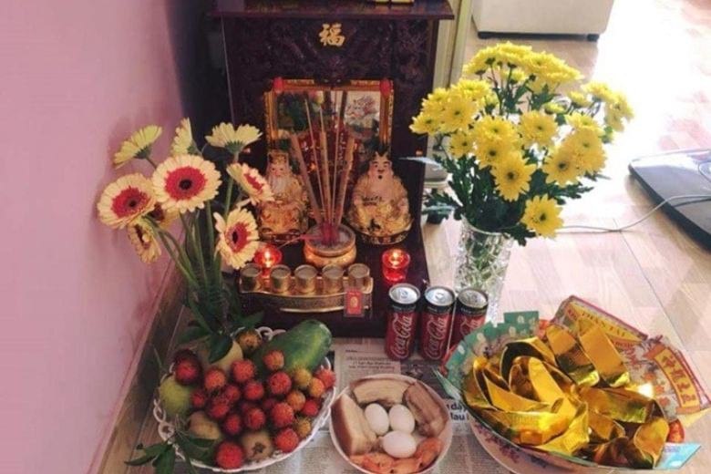 Mâm cúng Thần Tài ngày Rằm thịnh soạn