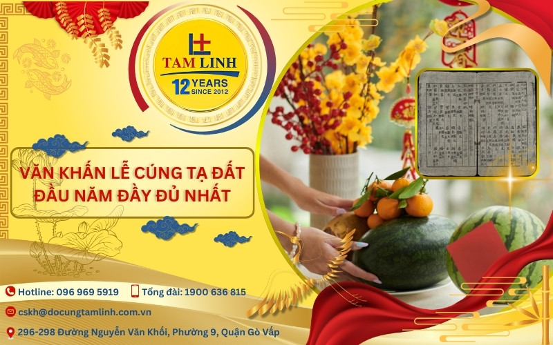 Mâm cúng văn khấn tạ đất đầu năm trang trọng