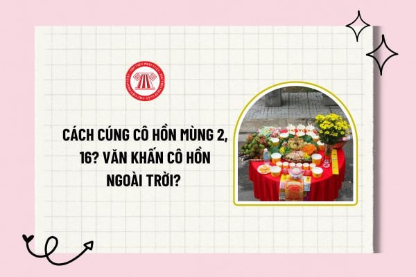Mâm lễ vật cúng cô hồn ngoài trời trang trọng