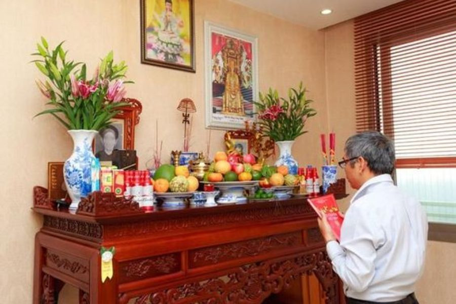 Minh họa các bước thực hiện nghi lễ cúng nhập trạch cho căn nhà mới thuê một cách chuẩn mực