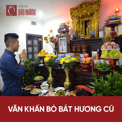 Văn khấn bỏ bát hương cũ trước khi thực hiện lễ thay bát hương mới