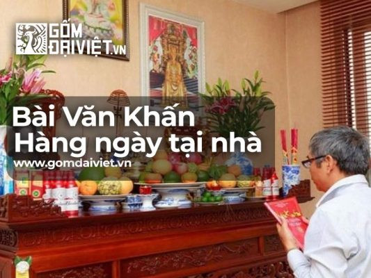 Văn khấn ngày hội làng tại nhà với bàn thờ gia tiên trang nghiêm