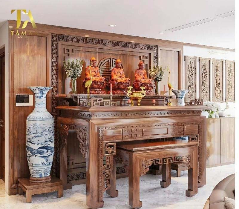 ý nghĩa việc lập bàn thờ Phật tại gia, không gian thờ cúng tâm linh