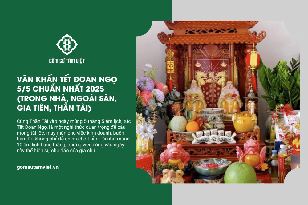 Bàn thờ Thần Tài cũng cần được chuẩn bị lễ vật và văn khấn 5/5 tại nhà