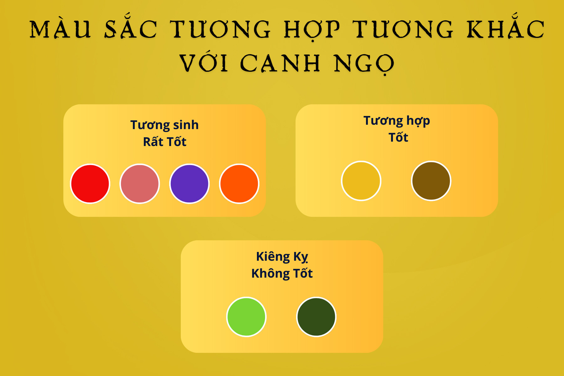Bảng màu sắc hợp và tương khắc dành cho nữ 1990 cung mệnh gì để thu hút tài lộc