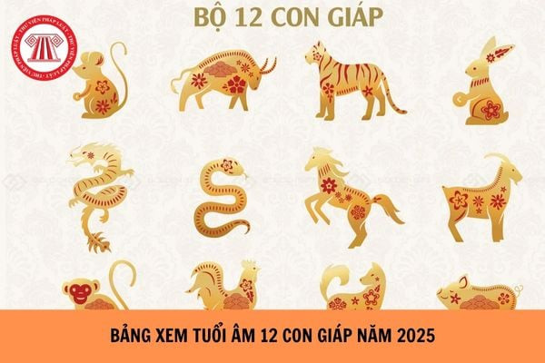 Bảng tra cứu tuổi âm 12 con giáp và các yếu tố tử vi liên quan