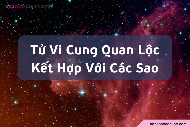 Biểu tượng các chòm sao tử vi, minh họa sự tương tác trong tử vi quan lộc