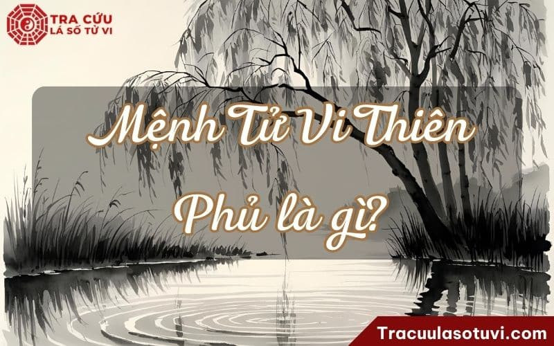 Biểu tượng Mệnh Tử Vi Thiên Phủ, minh họa sự kết hợp quyền lực và tài lộc trong lá số