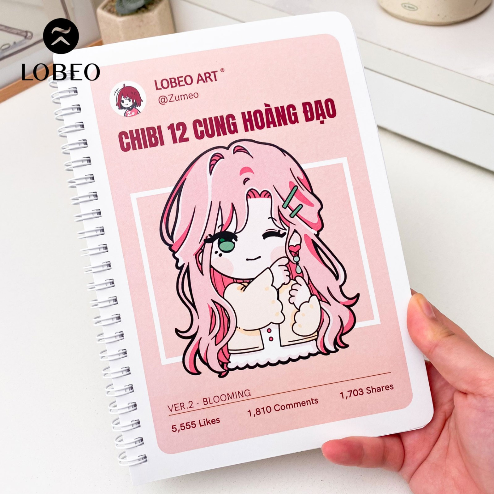 Bộ tranh tô màu chibi cô gái cung Xử Nữ và hoa
