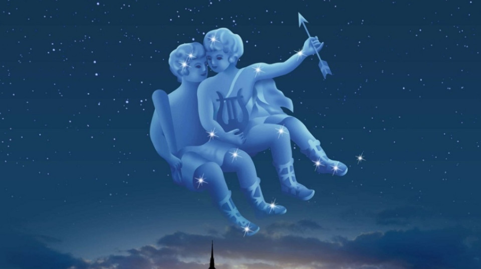 Bức tranh mô tả truyền thuyết về anh em sinh đôi Castor và Pollux, gắn liền với cung Song Tử.