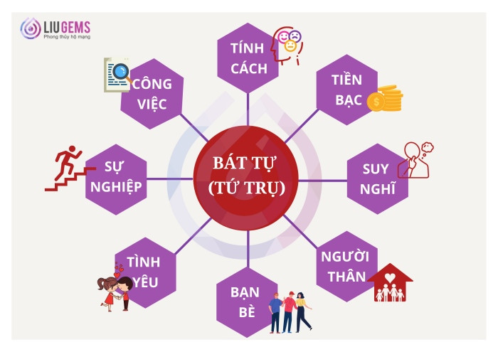 Các khía cạnh cuộc sống được luận giải qua lá số bát tự