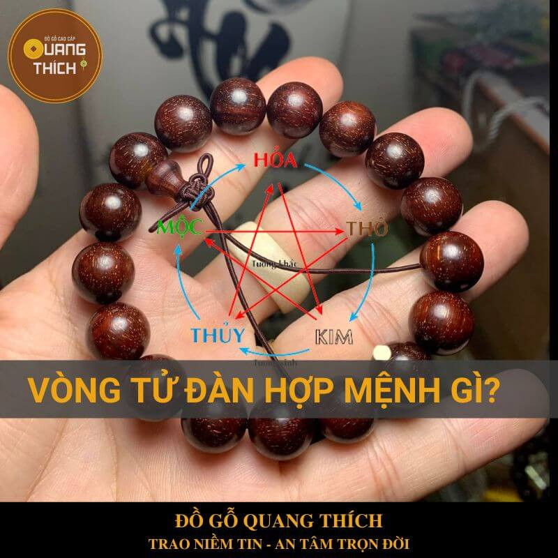 Các loại vòng gỗ tử đàn với màu sắc khác nhau, giải đáp vòng gỗ tử đàn hợp mệnh gì theo ngũ hành