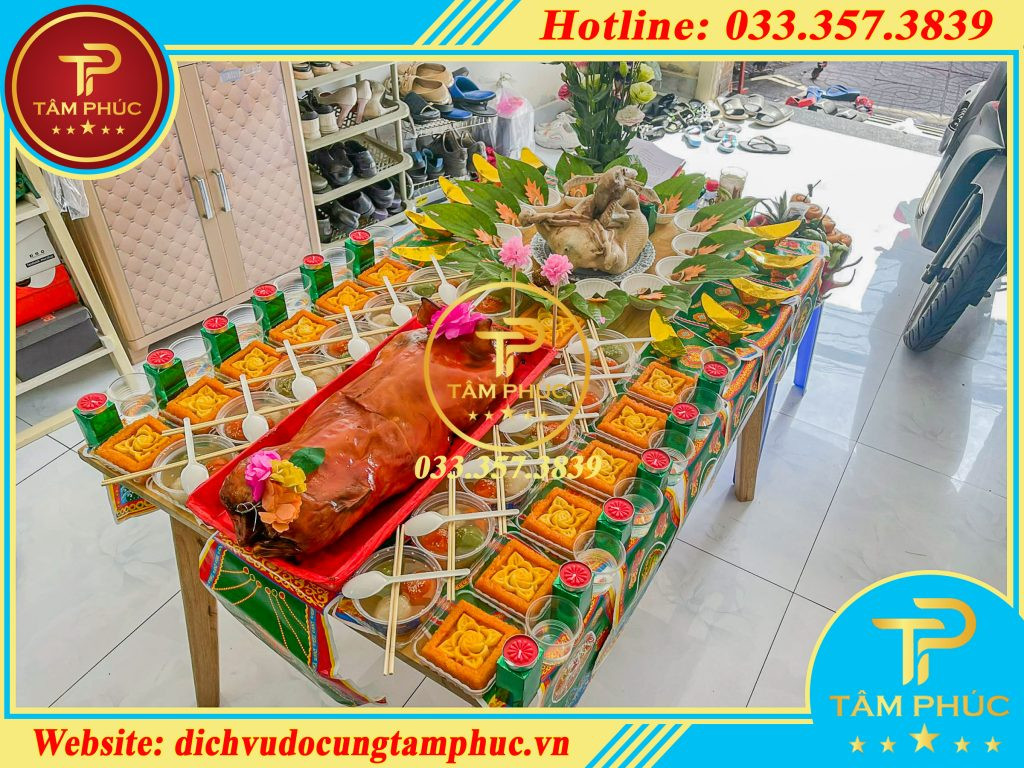Các món lễ vật truyền thống trên mâm cúng căn cho bé gái