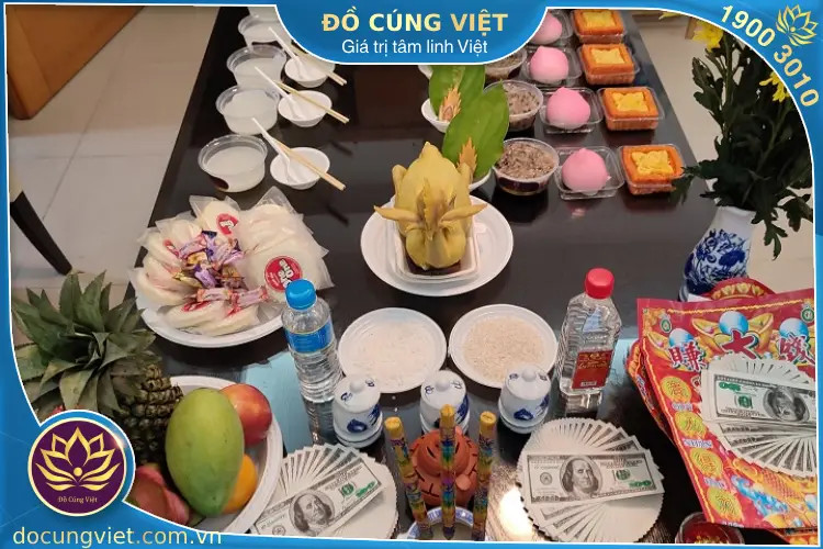 Các vật phẩm cần chuẩn bị cho mâm cúng bếp mới đầy đủ và trang trọng