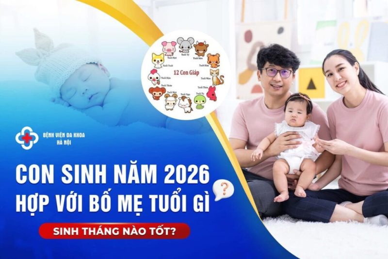 Cặp vợ chồng tìm hiểu tử vi sinh con năm 2026
