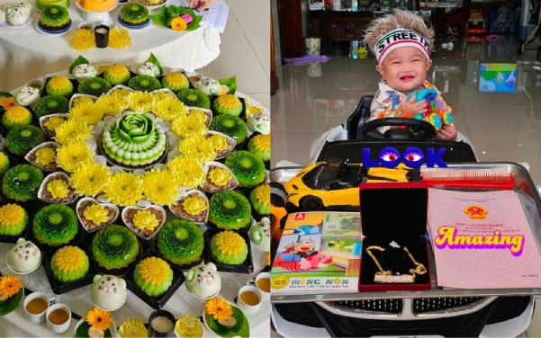 Chuẩn bị kỹ lưỡng để buổi lễ thôi nôi bé trai diễn ra suôn sẻ và trọn vẹn