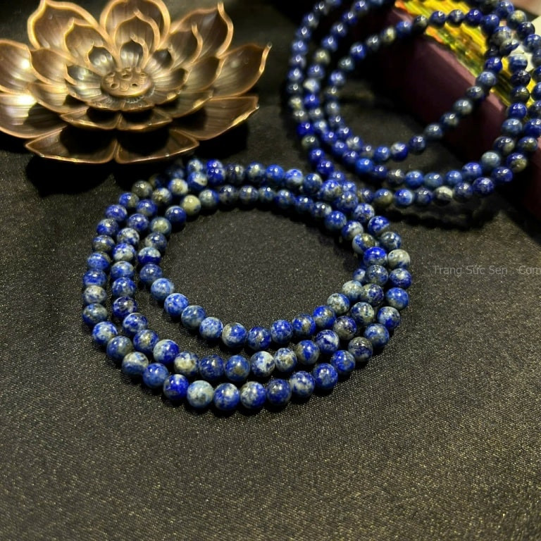 chuỗi 108 đá Lapis Lazuli quấn 3