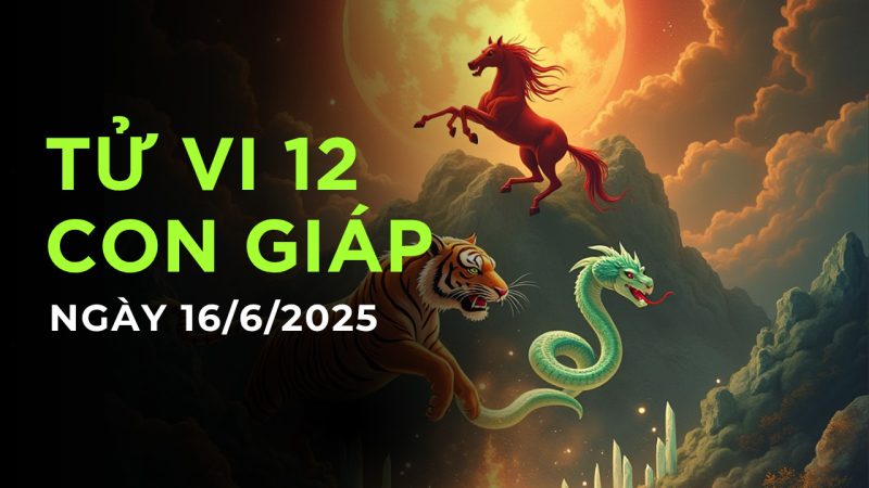 Dự đoán tử vi ngày 16 tháng 6 năm 2025 của 12 con giáp theo lịch âm dương