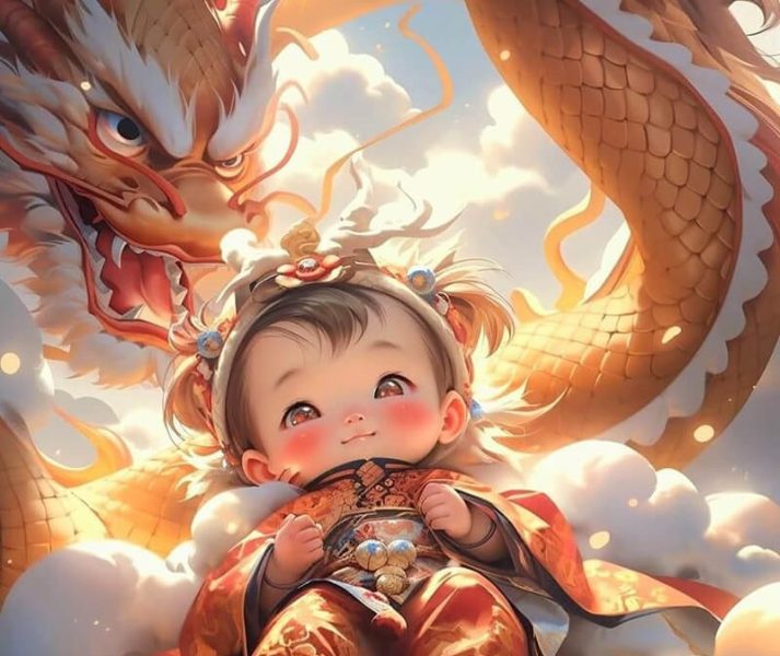 Em bé sơ sinh bình an, tượng trưng cho tử vi tuổi Giáp Thìn 2024 may mắn