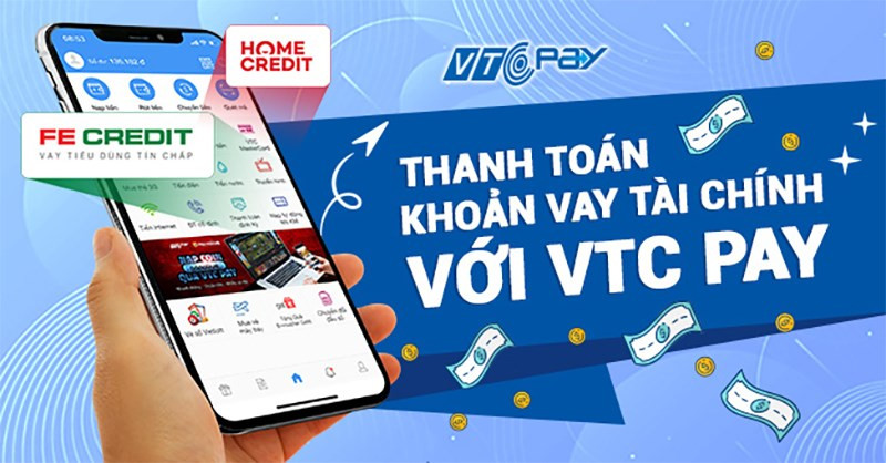 Giao diện VTC Pay với các dịch vụ thanh toán và nạp thẻ