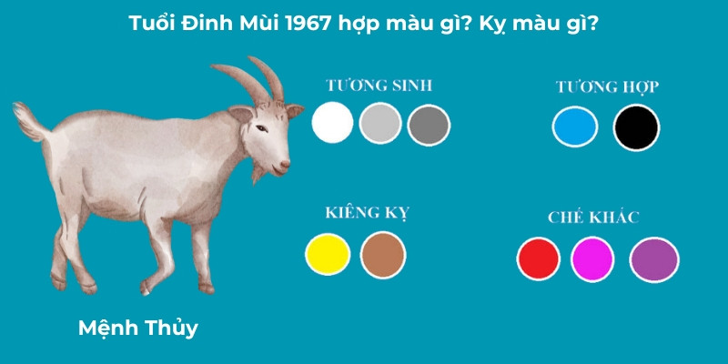 Gợi ý màu sắc may mắn cho tuổi Đinh Mùi 1967 trong năm 2025