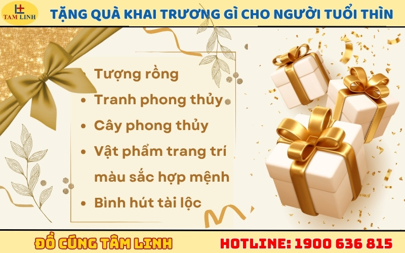 Gợi ý những món quà khai trương ý nghĩa cho người tuổi Thìn để chúc mừng khởi sự thành công