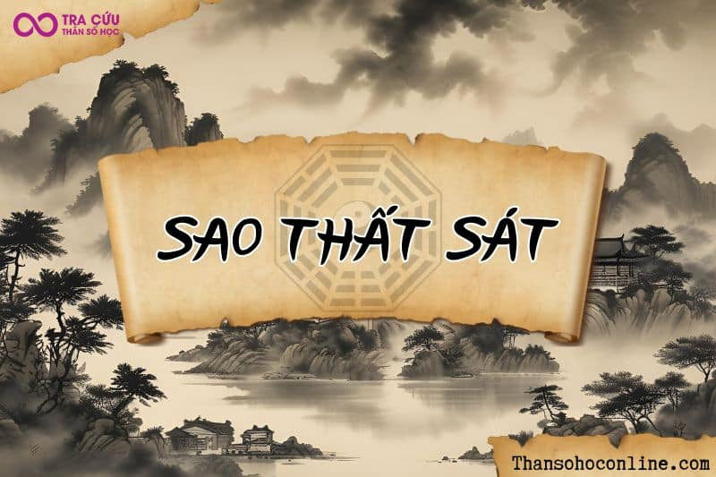 Hình ảnh minh họa Sao Thất Sát trong tử vi, biểu tượng quyền lực và ý chí kiên cường, đôi khi mang nét cô độc