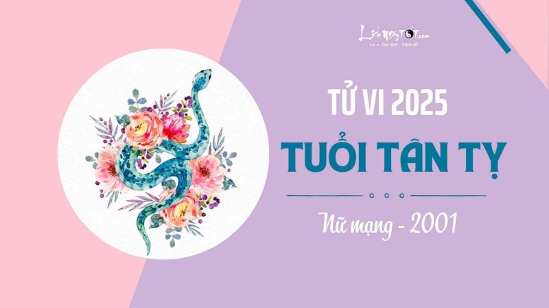 Hình ảnh minh họa về tử vi 2001 năm 2025 cho nữ mạng Tân Tỵ, tượng trưng cho vận trình may rủi trong năm.