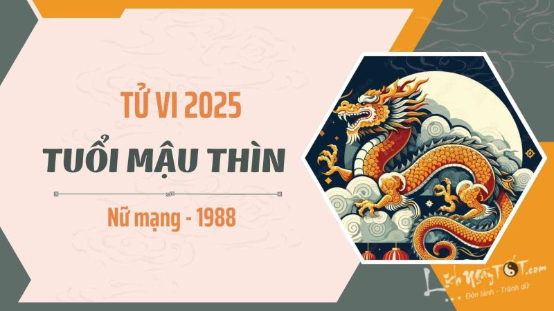Hình ảnh mô tả tổng quan tử vi năm 2025 Mậu Thìn nữ mạng 1988, mang đến những dự đoán về vận mệnh.