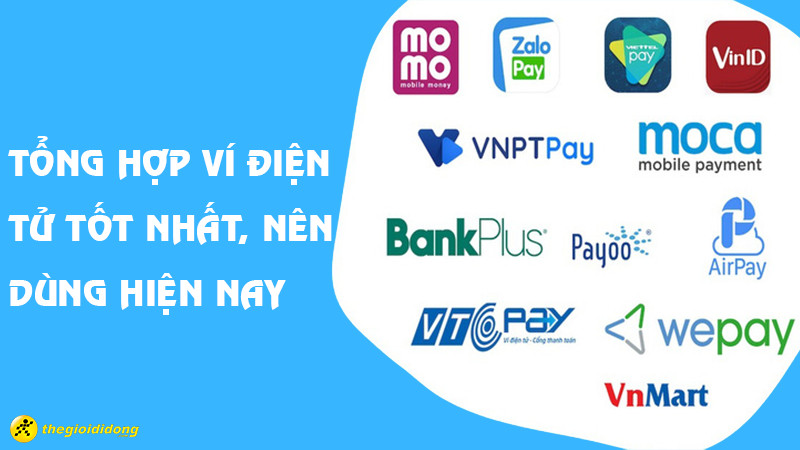Hình ảnh tổng quan về ví điện tử và các ứng dụng thanh toán phổ biến