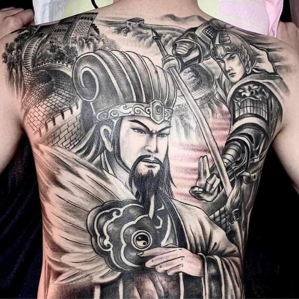 Hình xăm Triệu Vân và Gia Cát Lượng, biểu tượng của dũng khí và trí tuệ