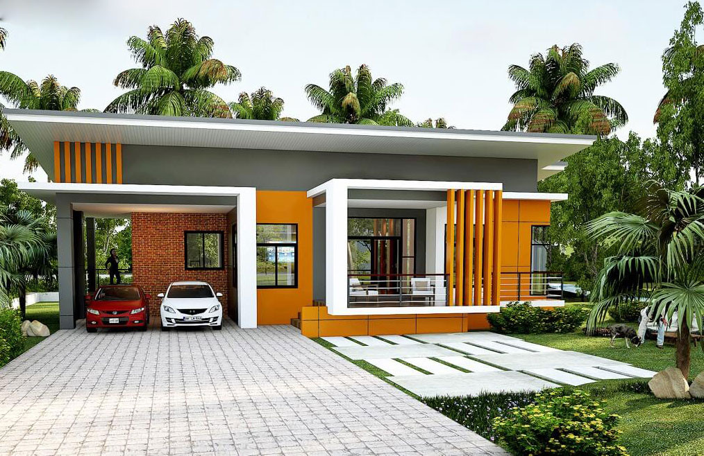 Không gian sống hiện đại với điểm nhấn màu xanh lá cây, phù hợp phong thủy tuổi Thìn