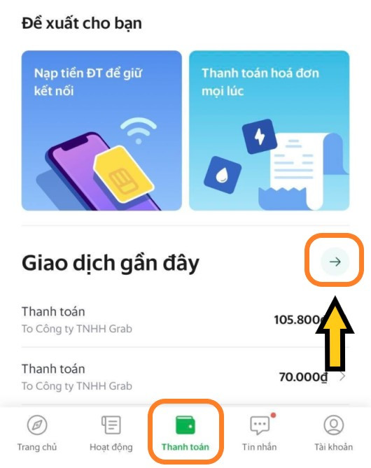 Kiểm tra và quản lý lịch sử giao dịch Grab Driver