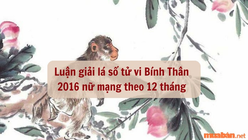 Luận giải tử vi tuổi 2016 nữ mạng theo 12 tháng