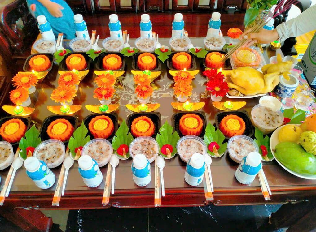 Mâm cúng đầy tháng bé trai theo phong cách miền Nam