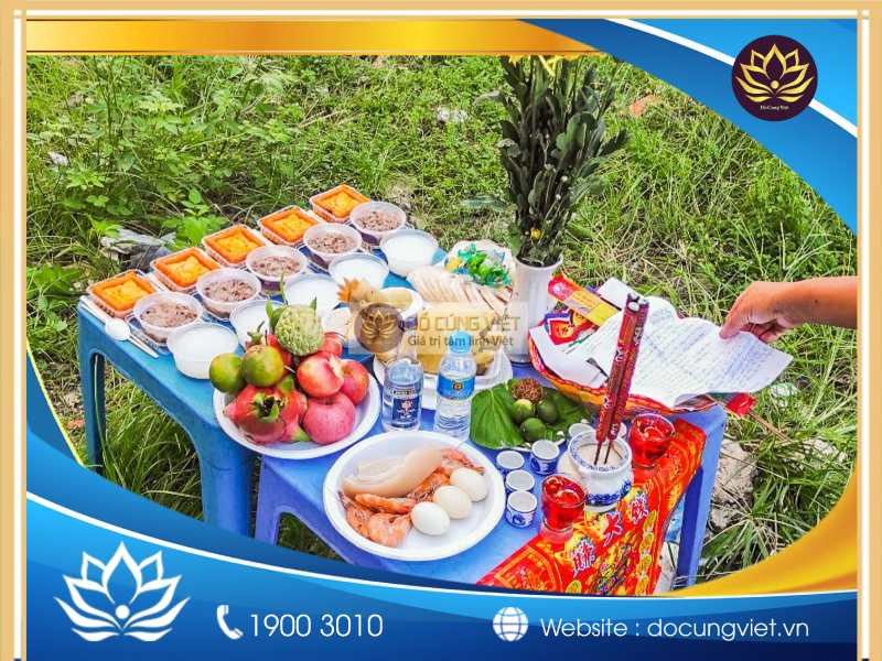 Mâm cúng động thổ cho lễ xây nhà