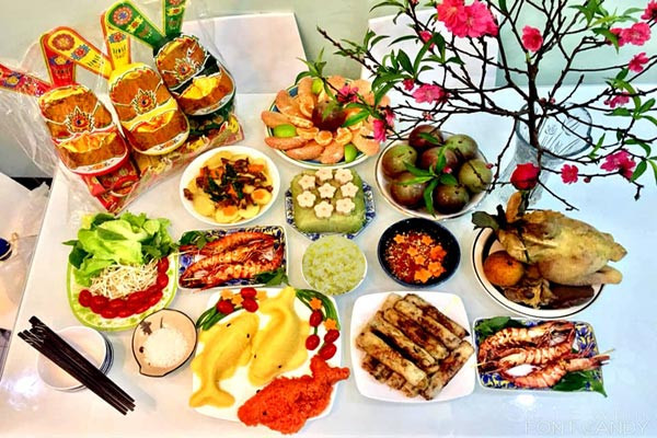 Mâm lễ vật cúng ông Táo ngày 23 tháng Chạp trang trọng