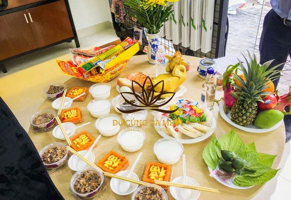Mâm lễ vật cúng sao giải hạn đầy đủ, trang trọng