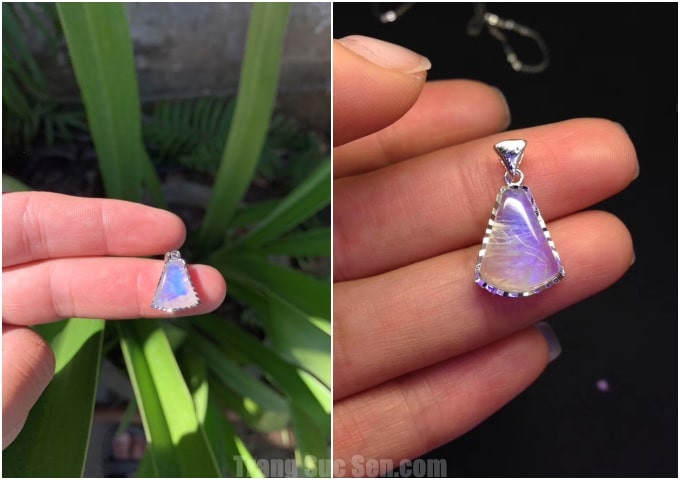 Mặt đá moonstone tinh xảo mang ý nghĩa tâm linh