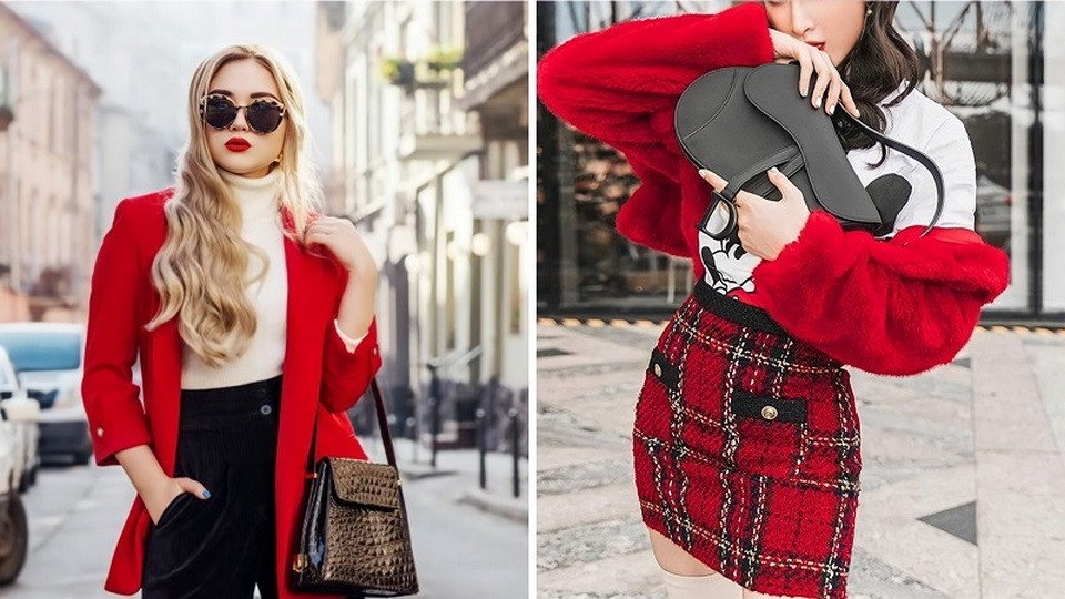 Màu đỏ may mắn trong trang phục cho tuổi Mậu Tuất 2018