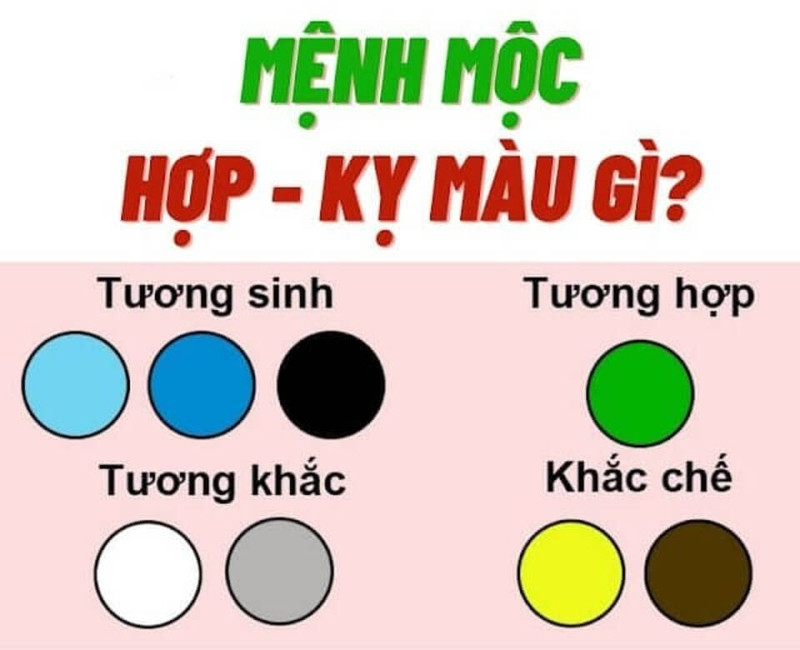 Màu sắc hợp với nữ sinh năm 2011