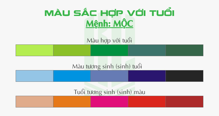 Màu sắc tương sinh tương hợp với tuổi Mậu Tuất 1958