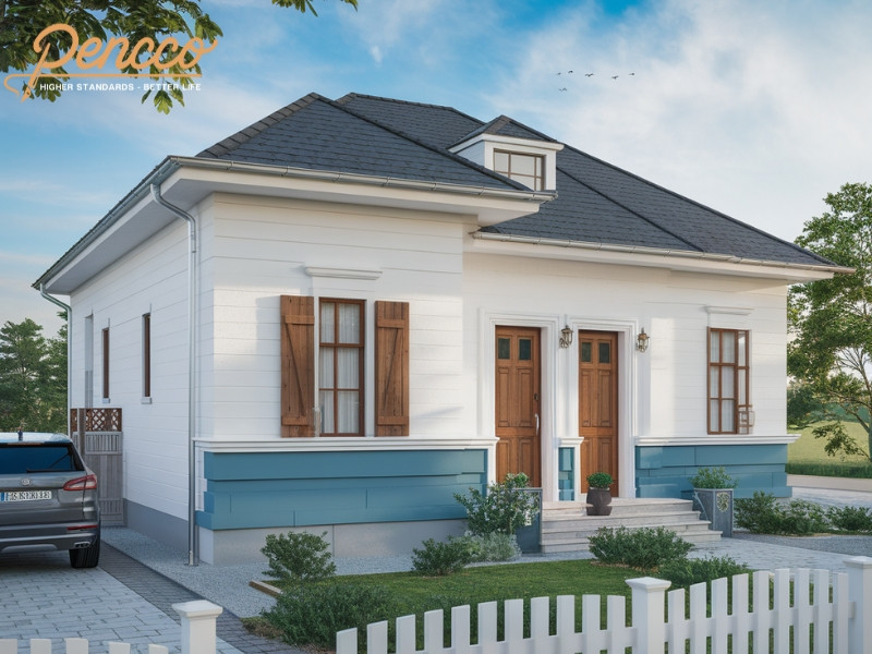 Màu trắng sứ cho ngôi nhà cấp 4 của người mệnh Kim