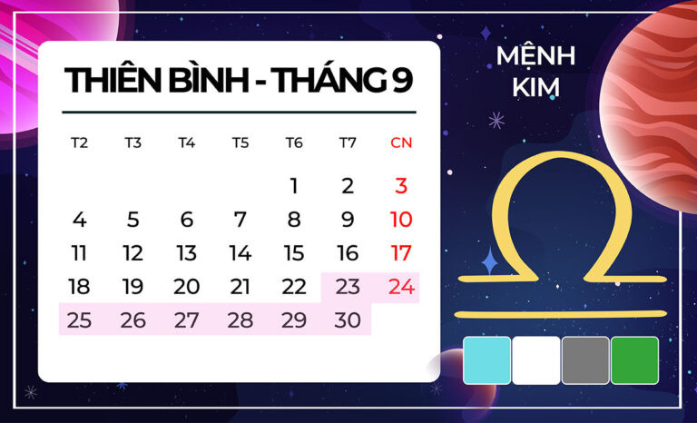 Mệnh Kim hợp màu gì cho người Thiên Bình sinh tháng 9
