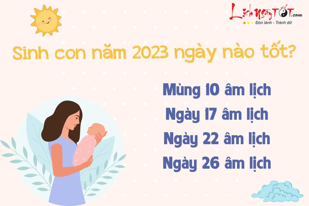 Ngày sinh tốt nhất cho bé gái năm 2023 Quý Mão